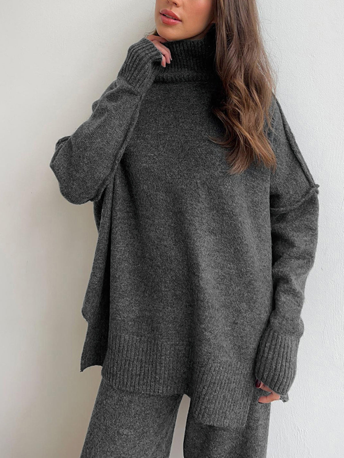 Ine | Stijlvolle Gebreide Tweedelige Set met Stretch