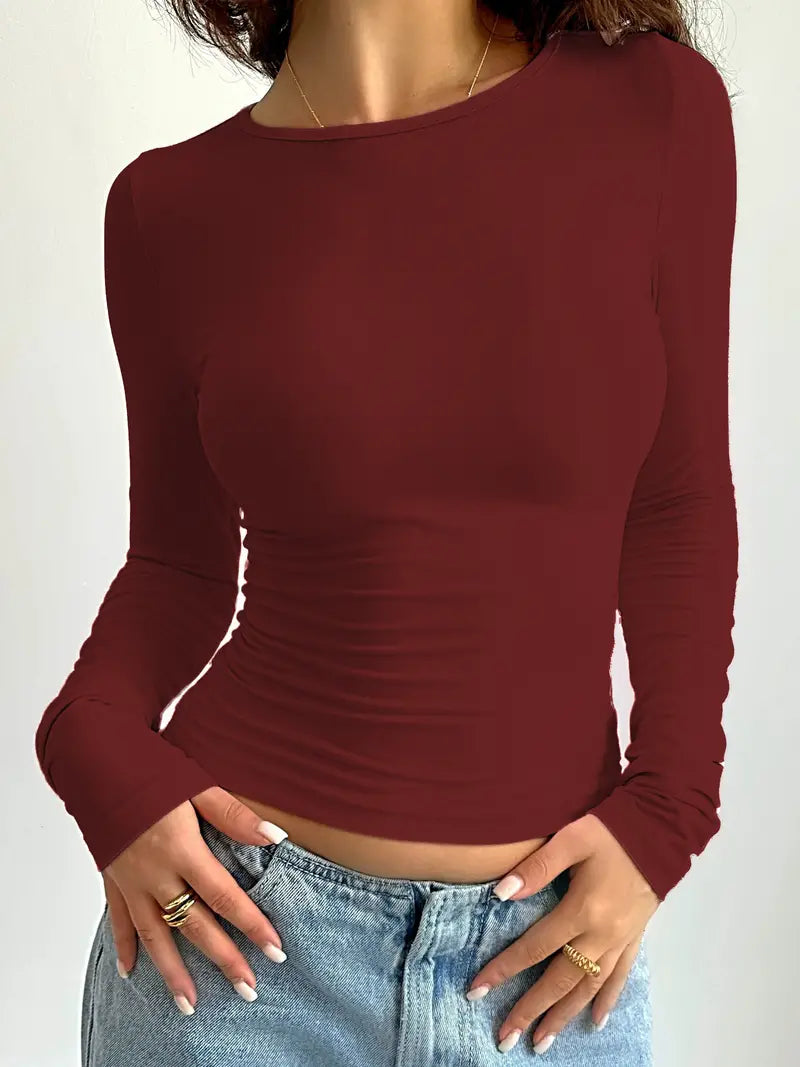 River | Katoen Casual Dames T-shirt Lange Mouwen