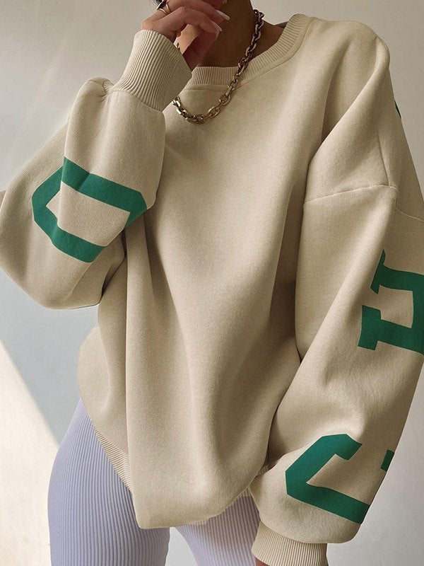Niene | Oversized College Sweater van Zachte Sweaterstof