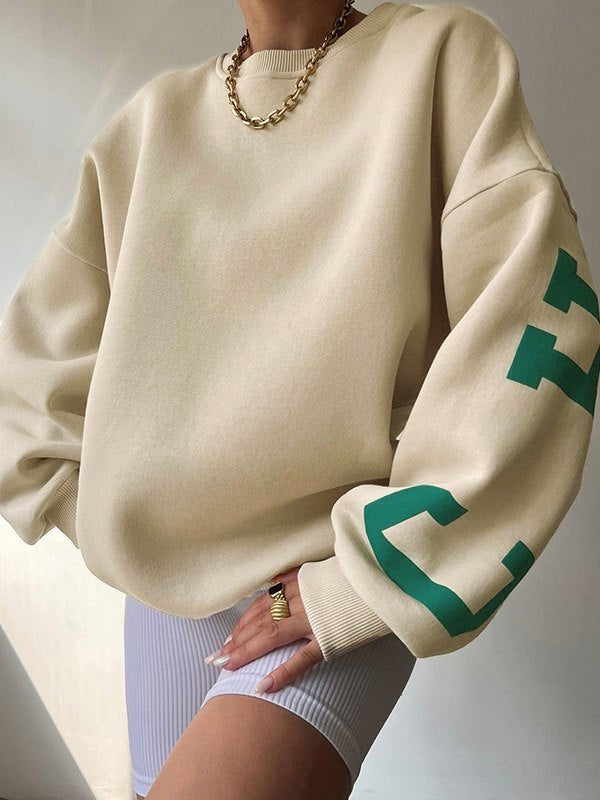 Niene | Oversized College Sweater van Zachte Sweaterstof