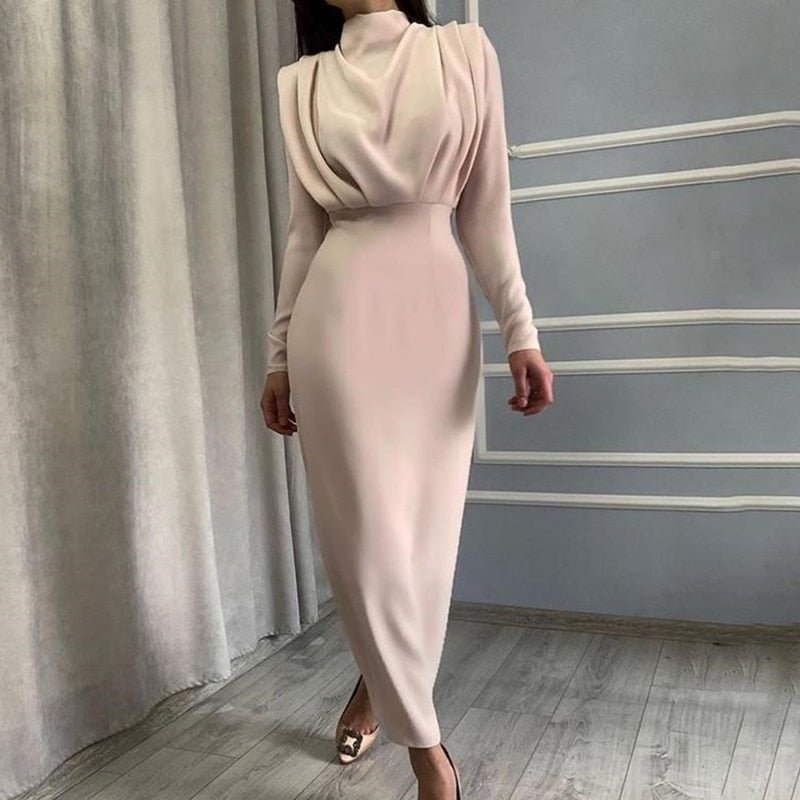 Milde - Elegante Draped Midi Jurk