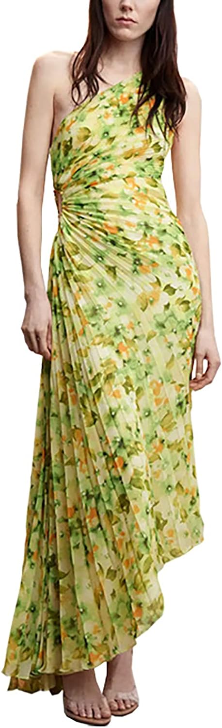 Lida | Elegante One-Shoulder Jurk met Glamour