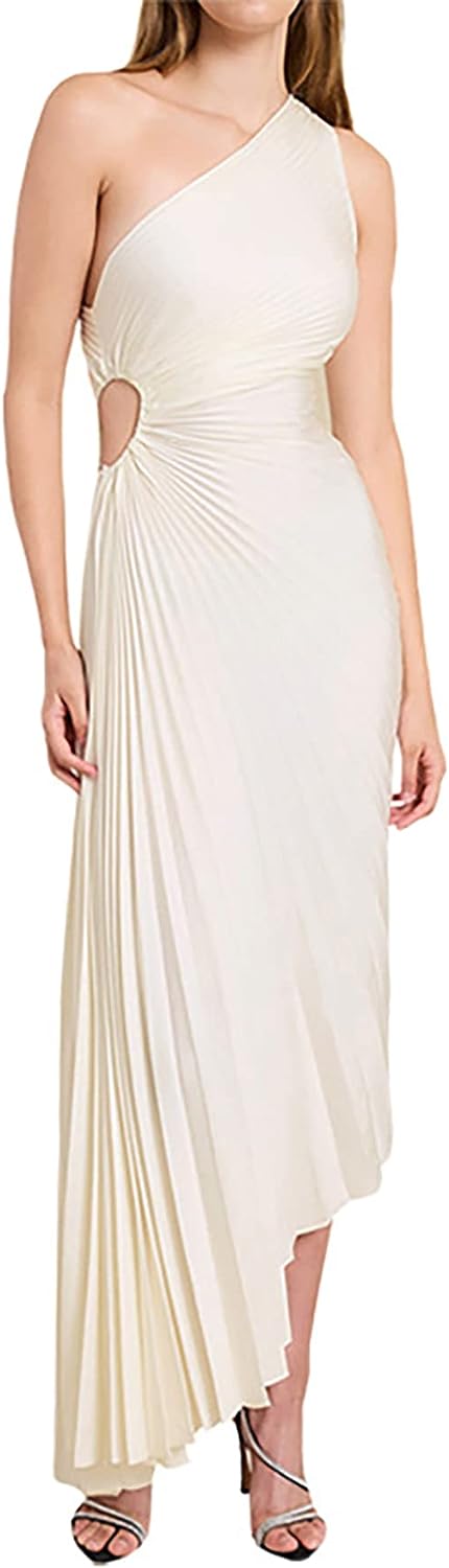 Lida | Elegante One-Shoulder Jurk met Glamour