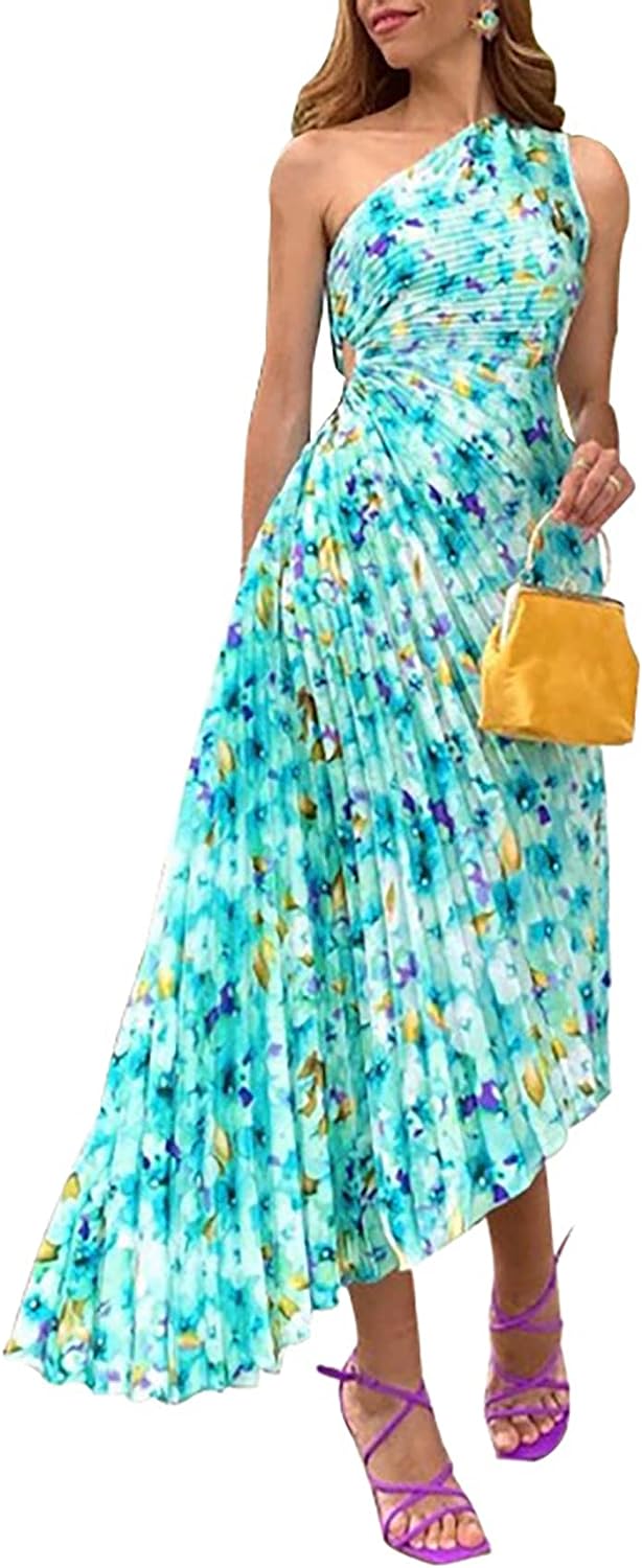 Lida | Elegante One-Shoulder Jurk met Glamour
