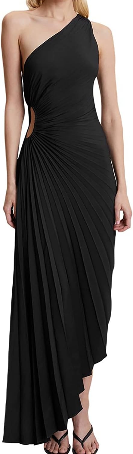 Lida | Elegante One-Shoulder Jurk met Glamour