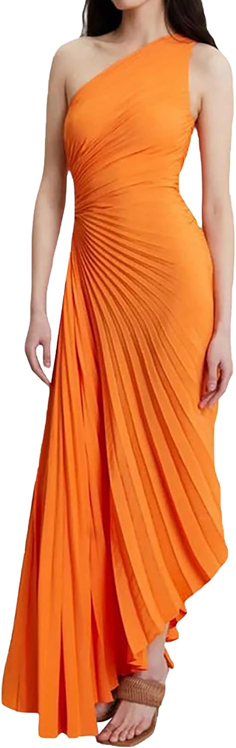 Lida | Elegante One-Shoulder Jurk met Glamour