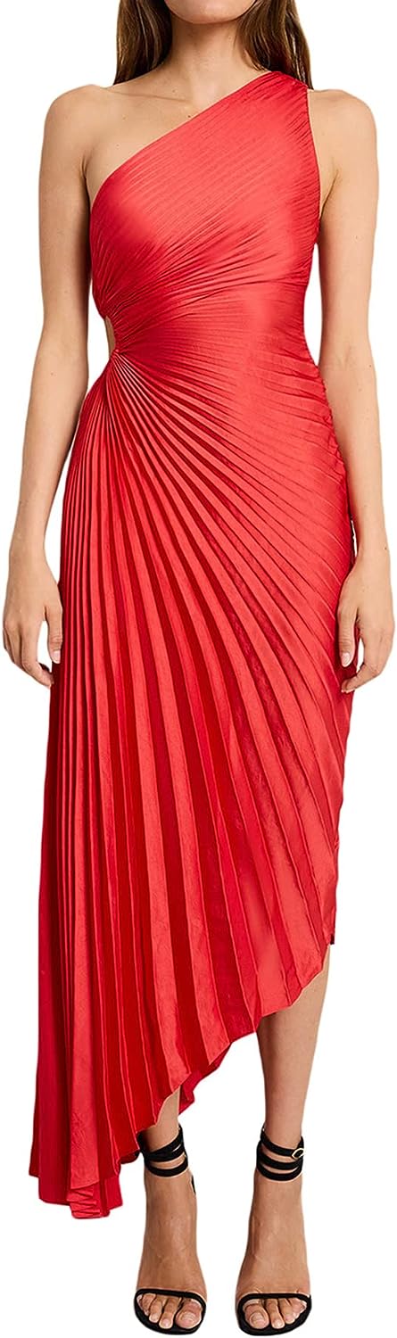 Lida | Elegante One-Shoulder Jurk met Glamour