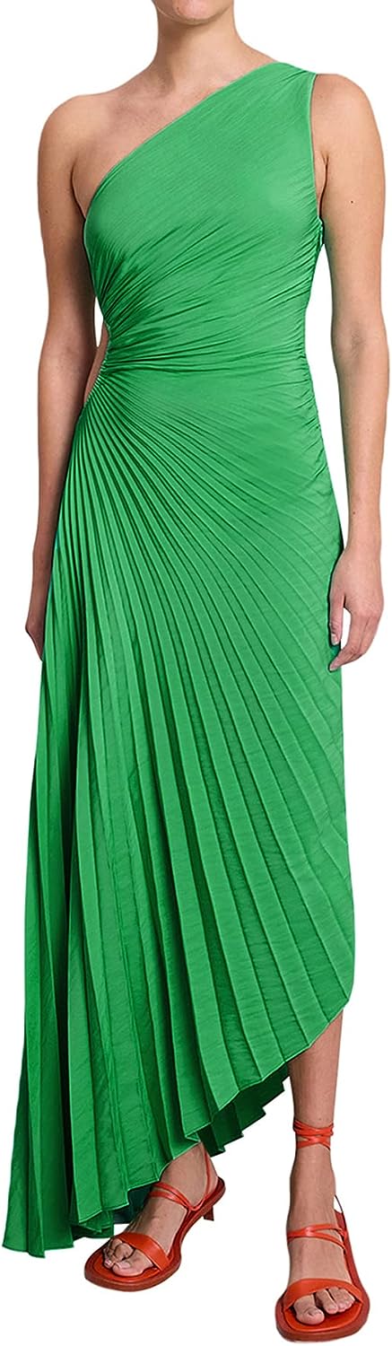 Lida | Elegante One-Shoulder Jurk met Glamour