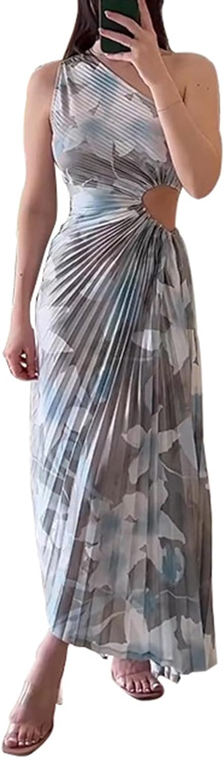 Lida | Elegante One-Shoulder Jurk met Glamour
