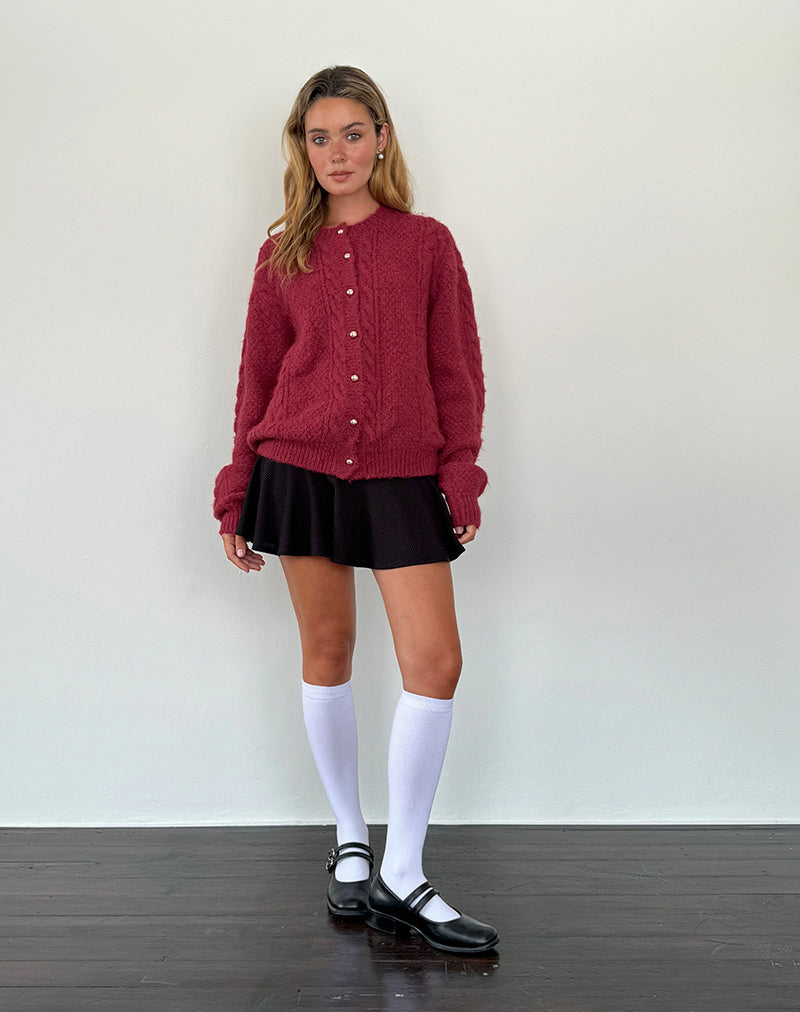 Lisa | Zachte Gebreide Cardigan met Parelknopen