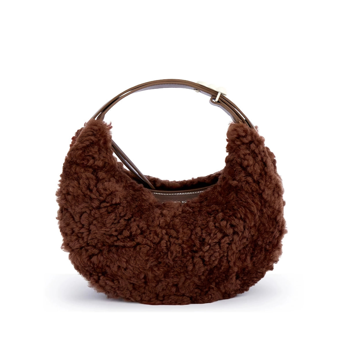 Syl | Half Moon Fluffy Wol Schoudertas