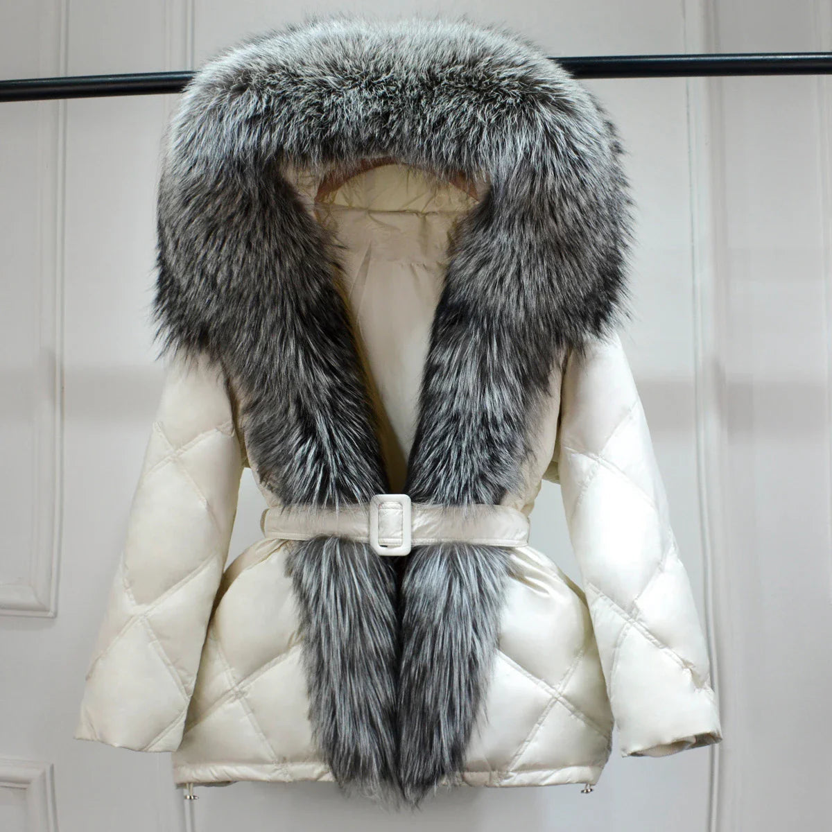 Richelle | Luxe Puffer Jas met Bontkraag | Polyester & Dons