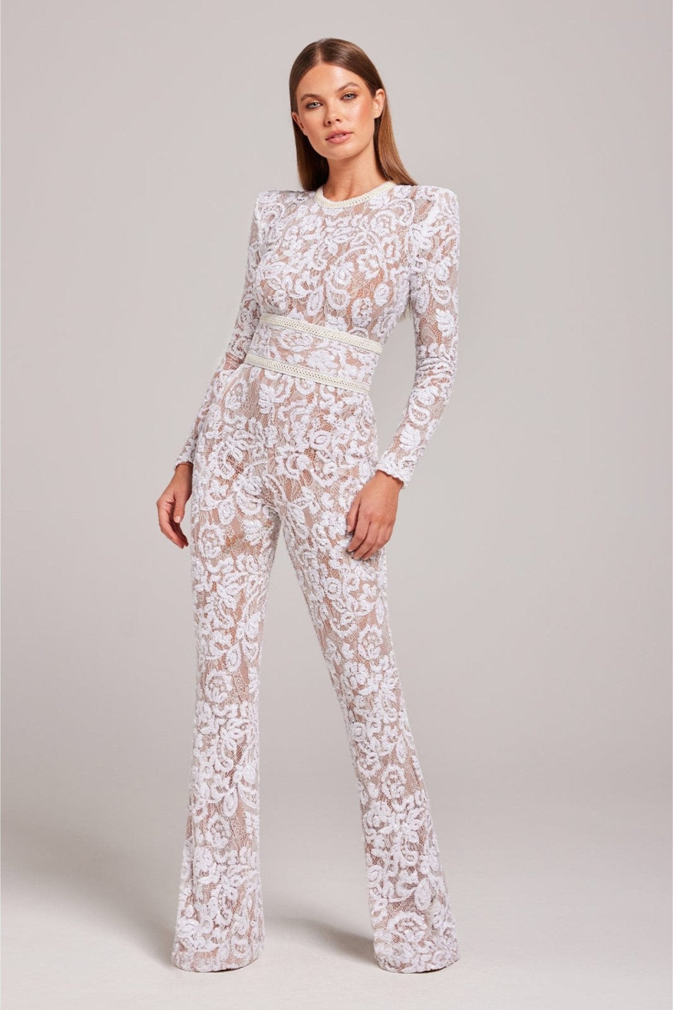 JOY | Elegante Kanten en Pailletten Jumpsuit met Flatterende Pasvorm