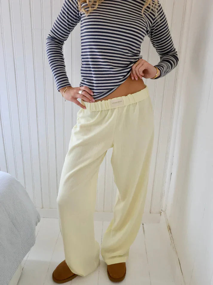 Nadine | Katoenen Lounge Broek met Comfort Fit