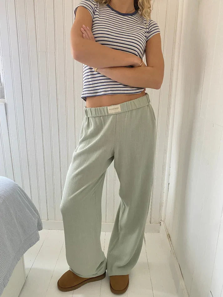 Nadine | Katoenen Lounge Broek met Comfort Fit