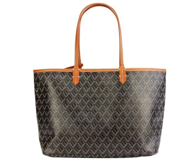 Yvette | Luxe Monogram Canvas Shopper met Ruime Indeling