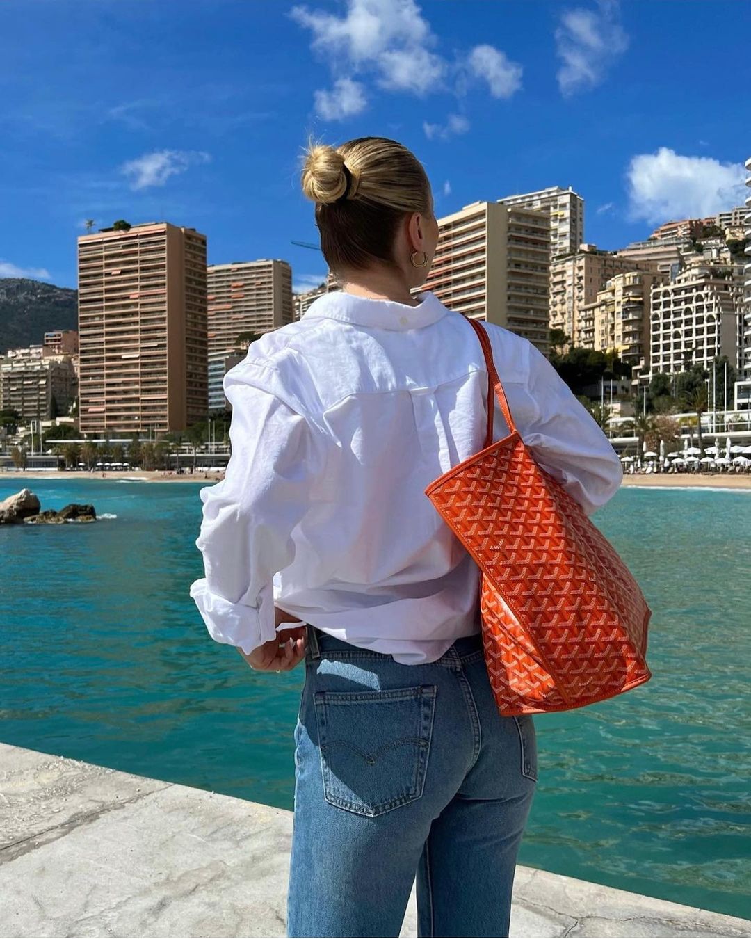 Yvette | Luxe Monogram Canvas Shopper met Ruime Indeling