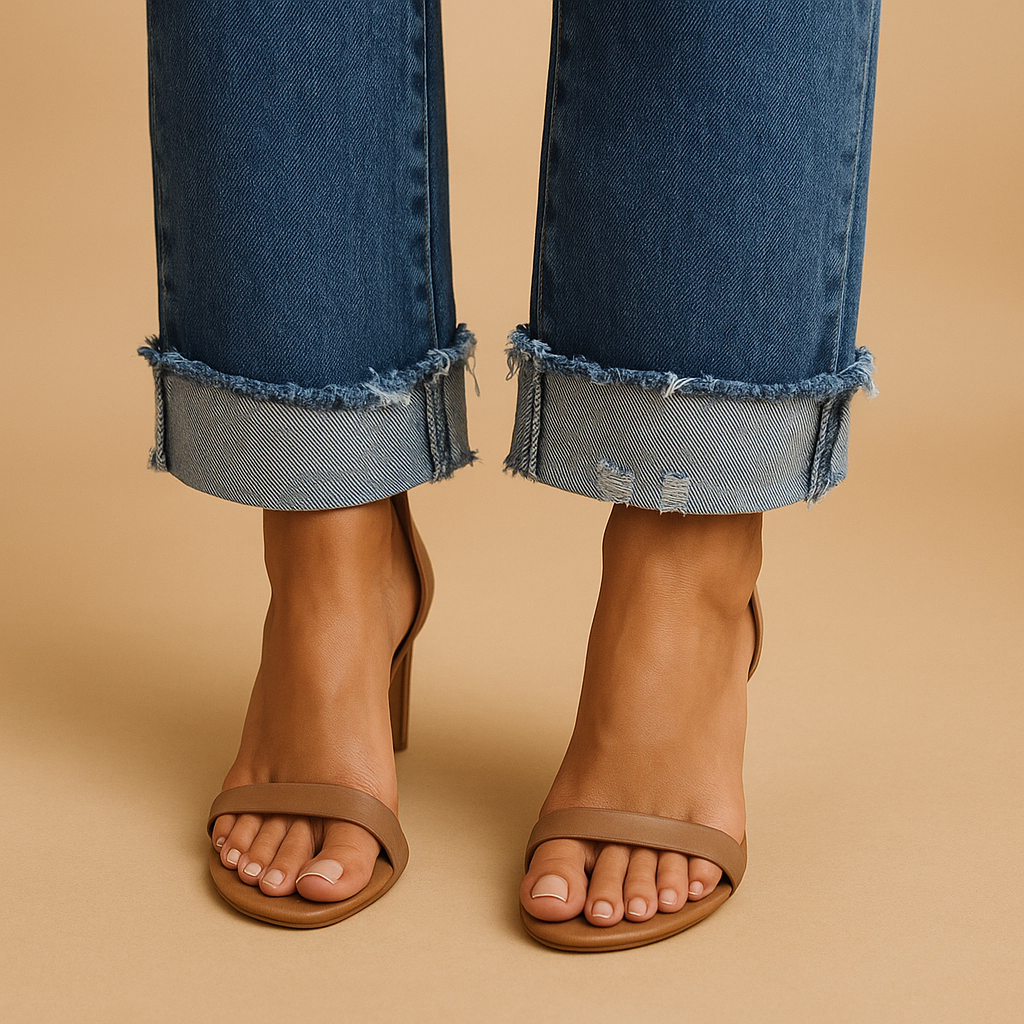 Amaris | Casual denim jeans met asymmetrische taille voor dames