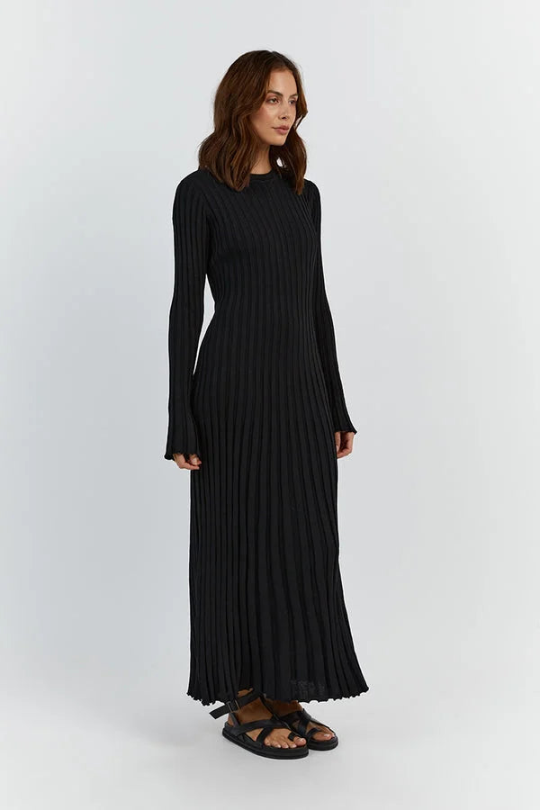 Merida | Elegante Gebreide Jurk met Lange Mouwen