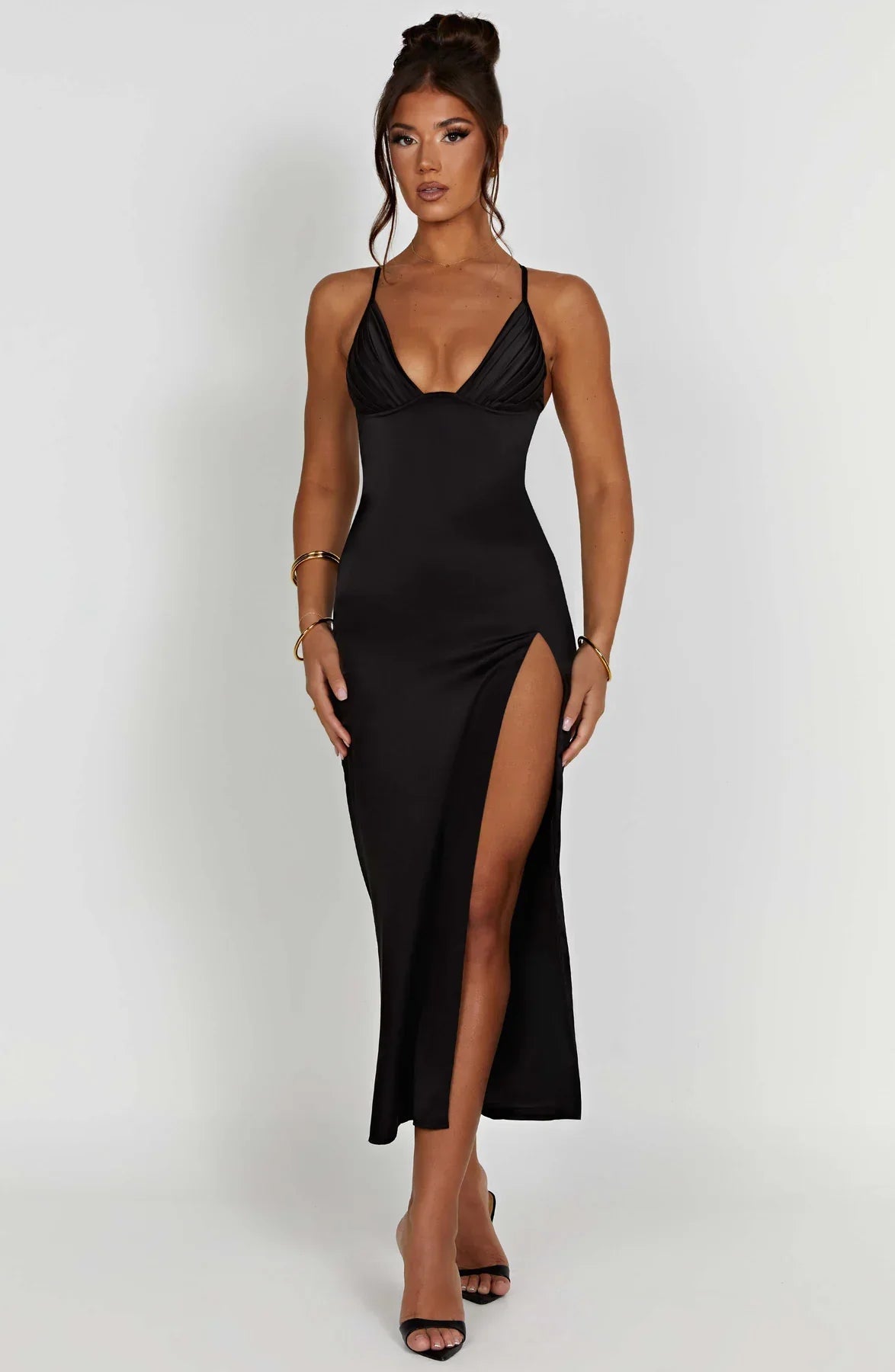 Jaydi | Elegante Midi Jurk met Spaghettibandjes
