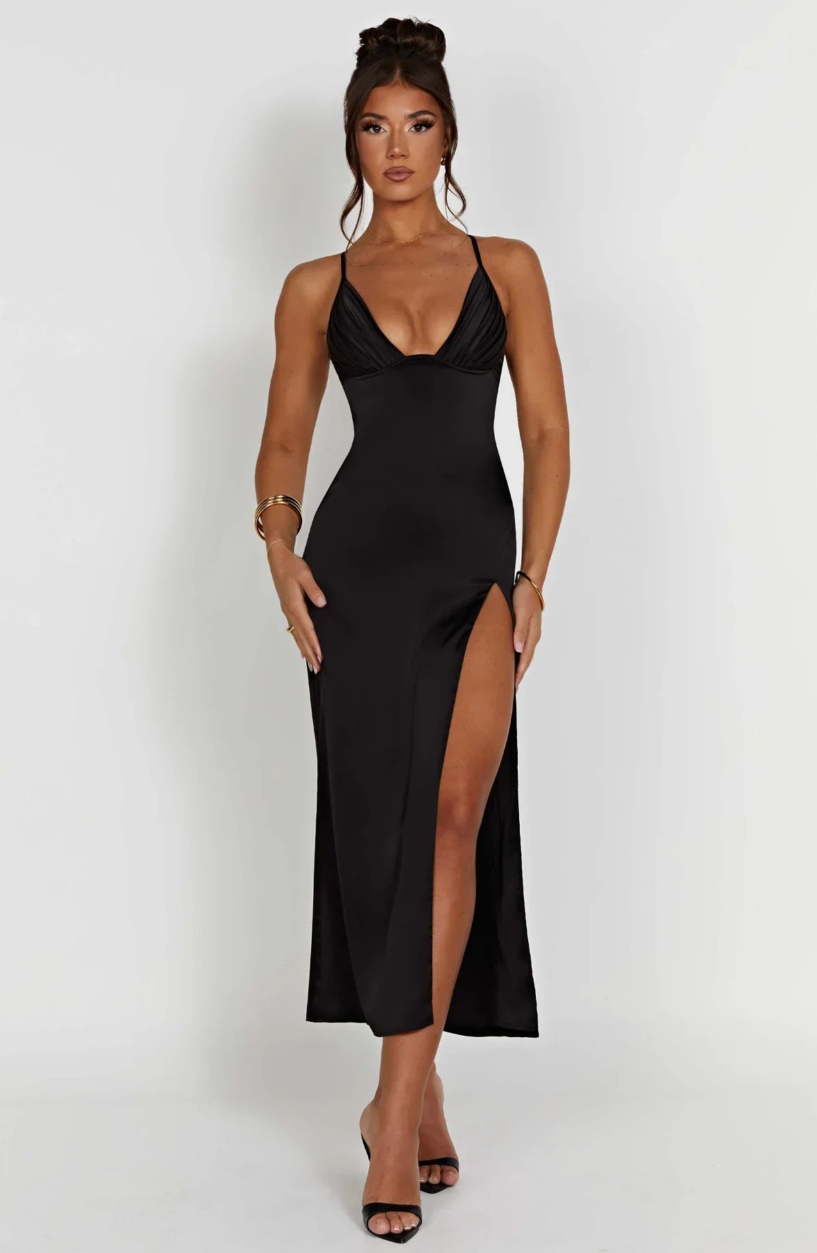 Jaydi | Elegante Midi Jurk met Spaghettibandjes
