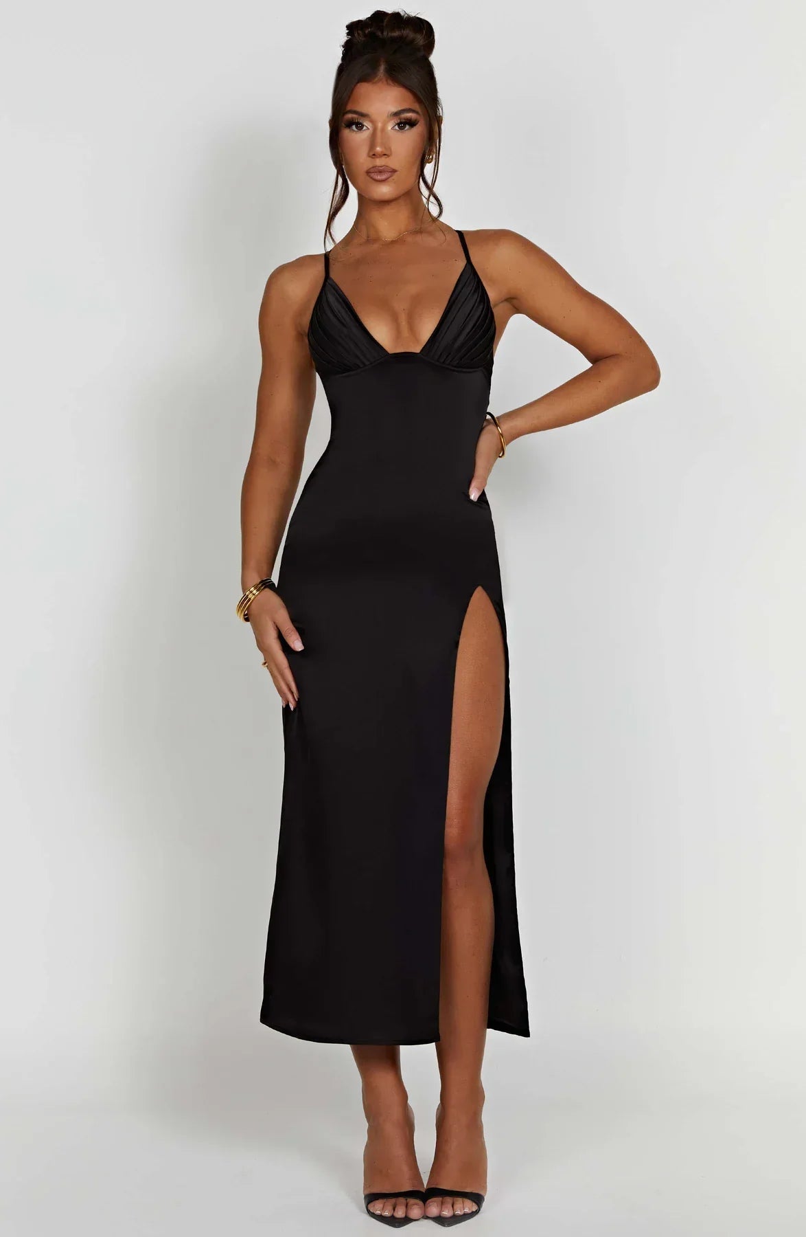 Jaydi | Elegante Midi Jurk met Spaghettibandjes