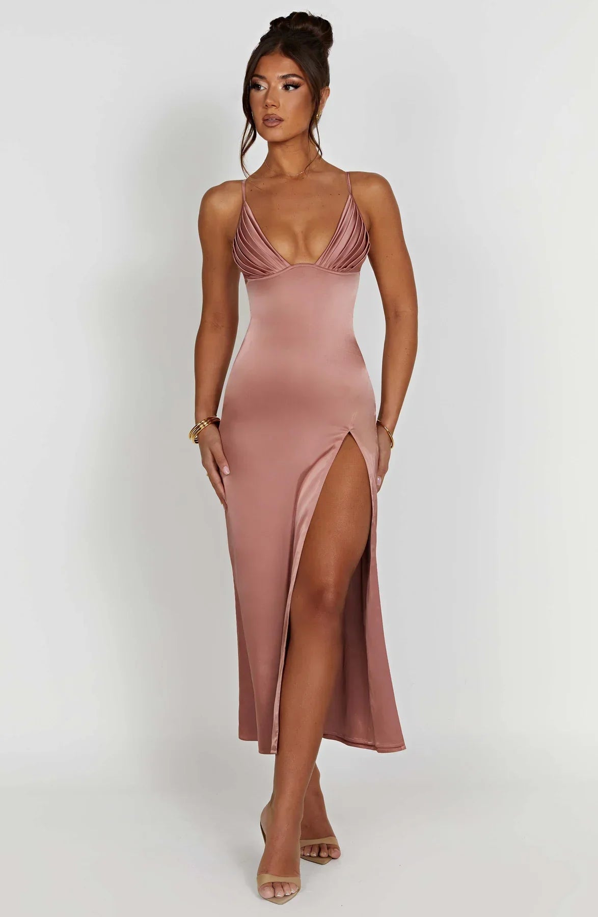 Jaydi | Elegante Midi Jurk met Spaghettibandjes