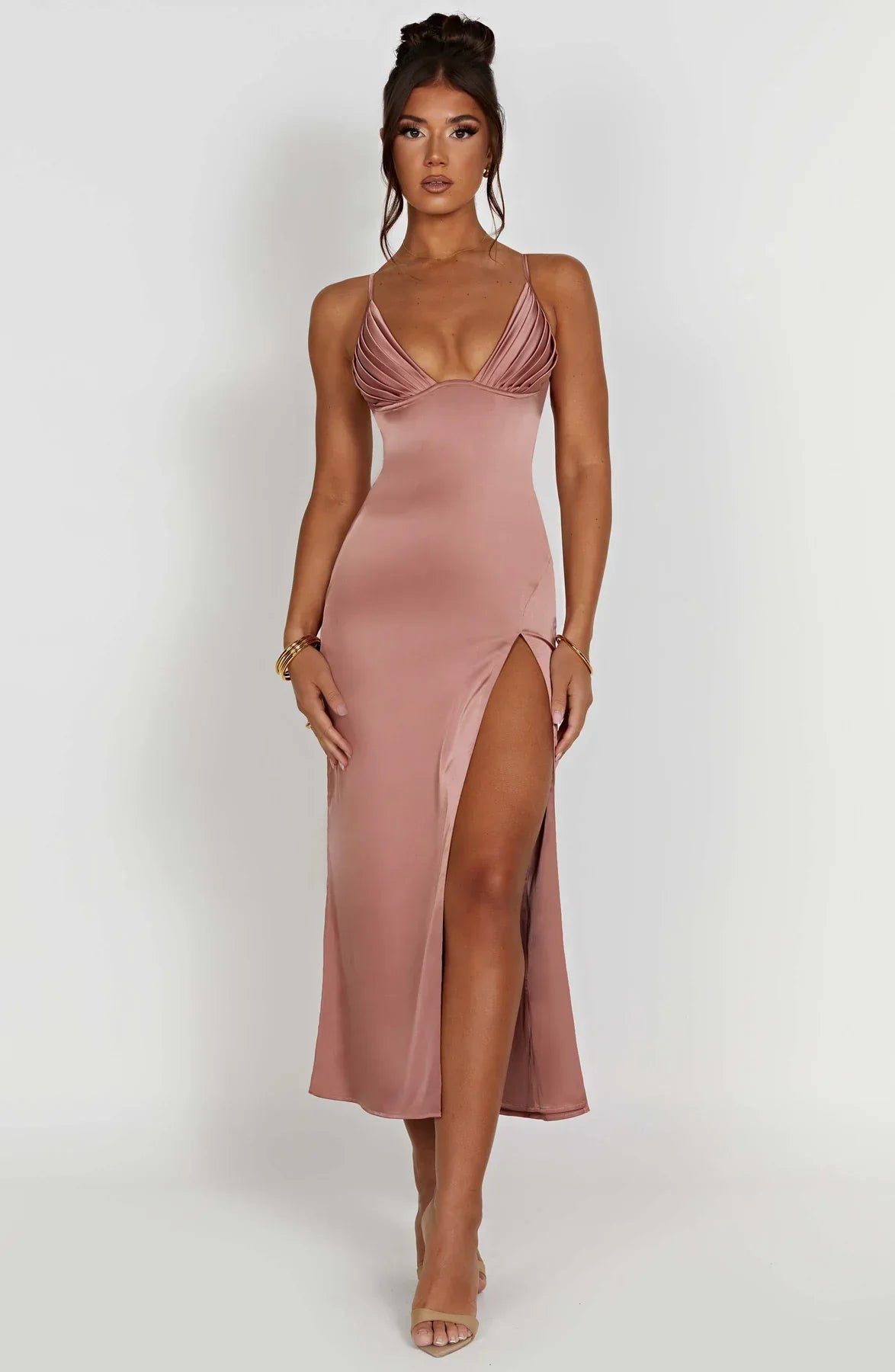 Jaydi | Elegante Midi Jurk met Spaghettibandjes