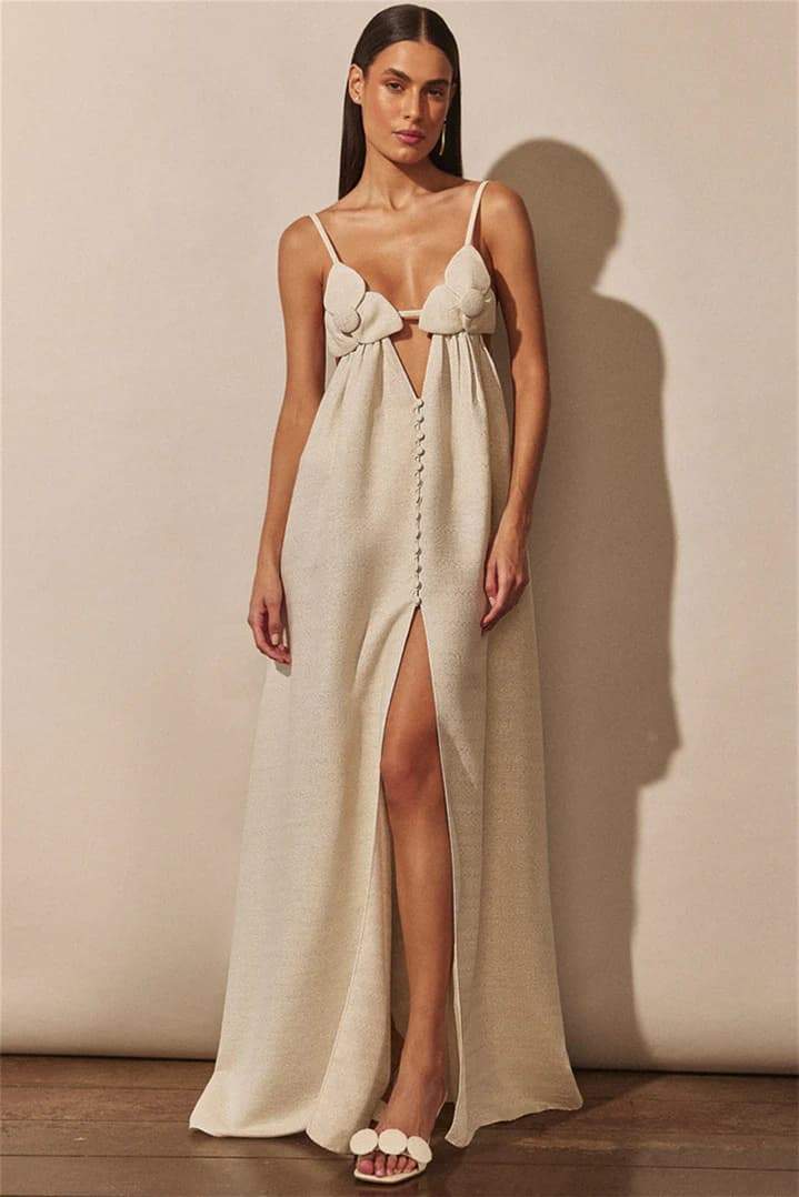 Monaco | V-hals Bloemen Maxi Jurk voor dames