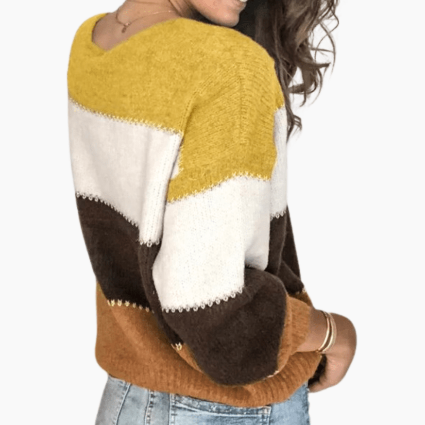 MAY - Trendy Gestreept Herfst Sweater voor Dames