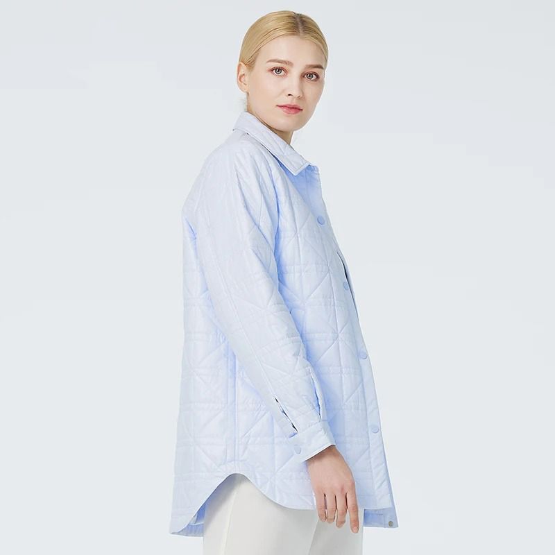 Casey | Gewatteerd Katoenen Shacket voor Dames - Lente Herfst