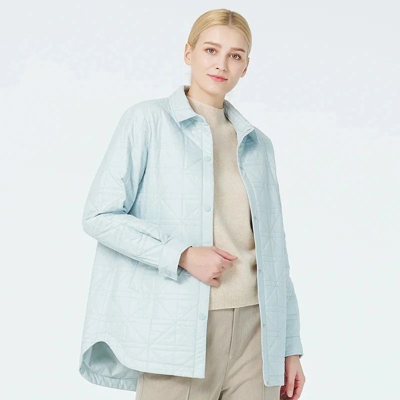 Casey | Gewatteerd Katoenen Shacket voor Dames - Lente Herfst