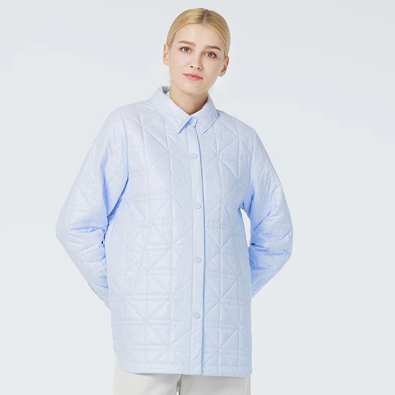 Casey | Gewatteerd Katoenen Shacket voor Dames - Lente Herfst