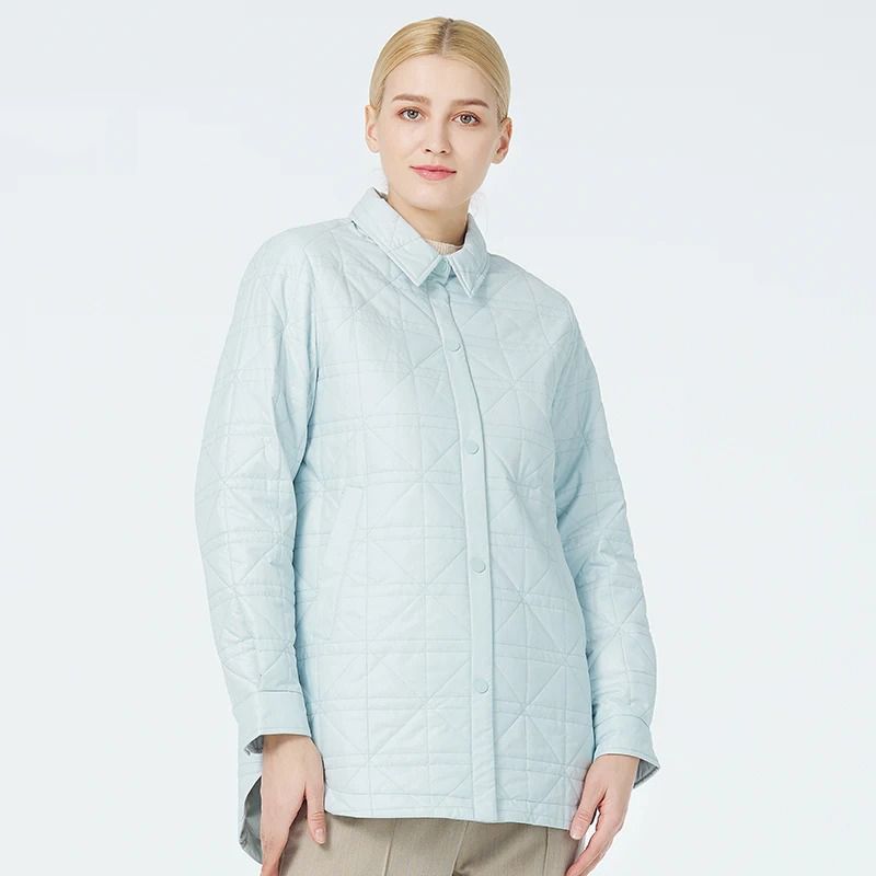 Casey | Gewatteerd Katoenen Shacket voor Dames - Lente Herfst