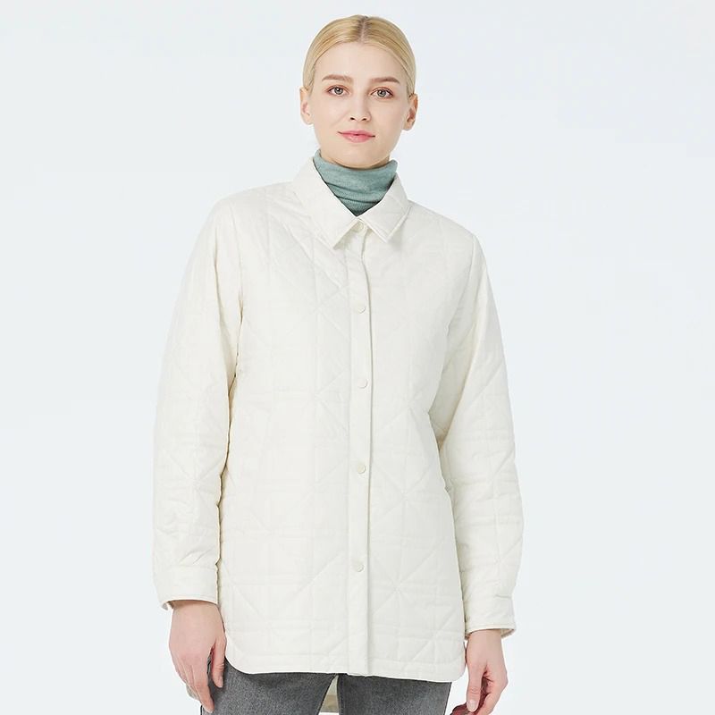 Casey | Gewatteerd Katoenen Shacket voor Dames - Lente Herfst