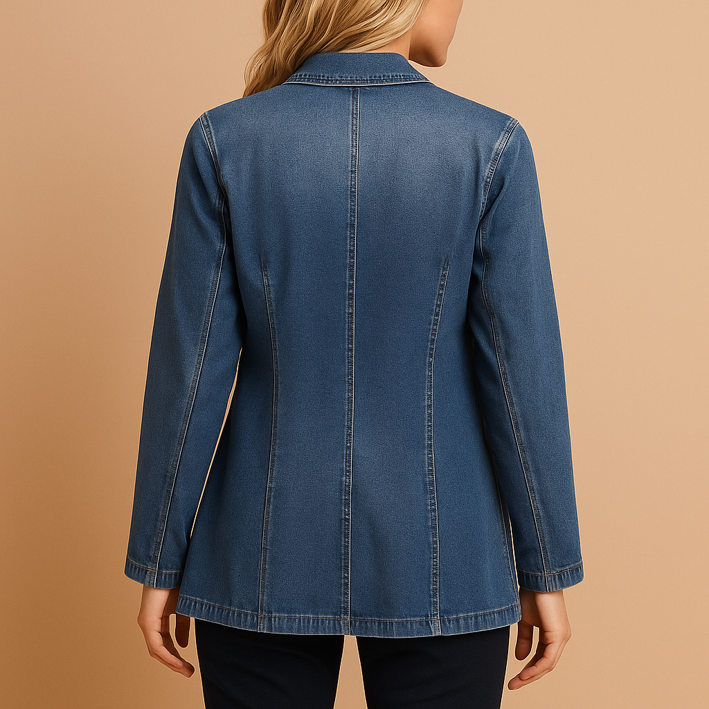 Alysson | Denim blazer met getailleerde pasvorm voor dames
