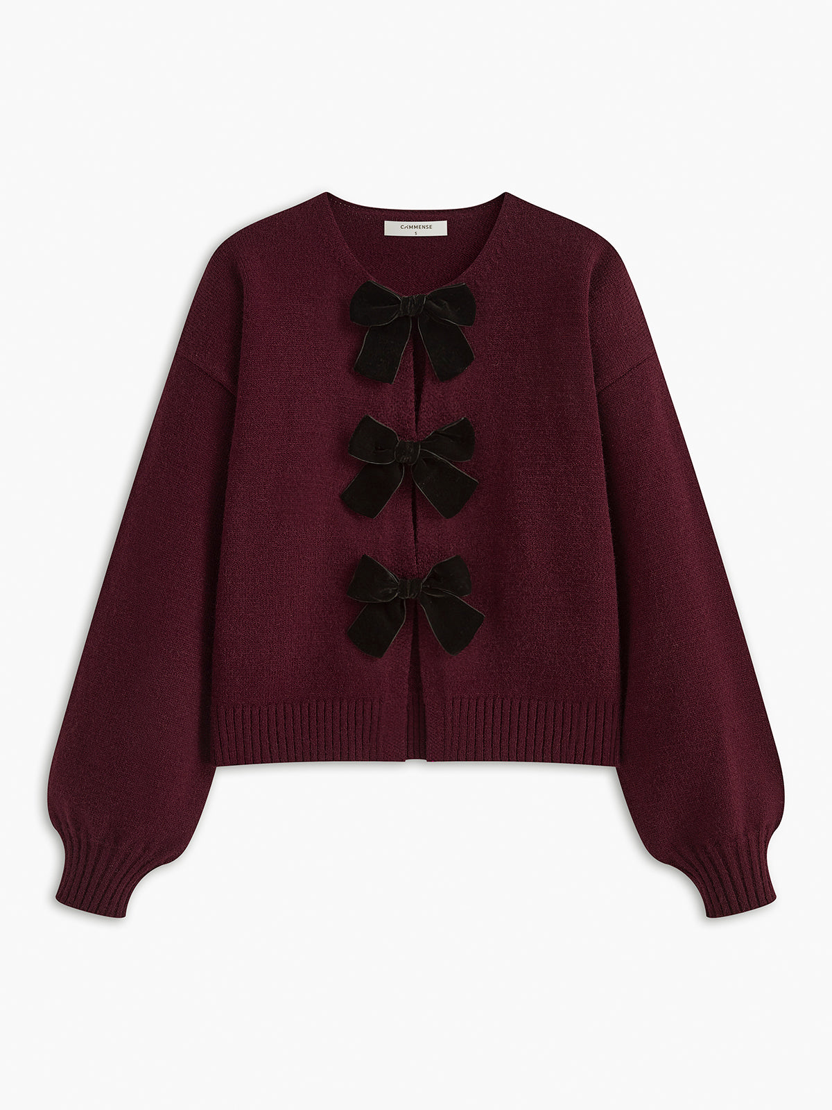 Lucille | Dames gebreide herfst trui met strik