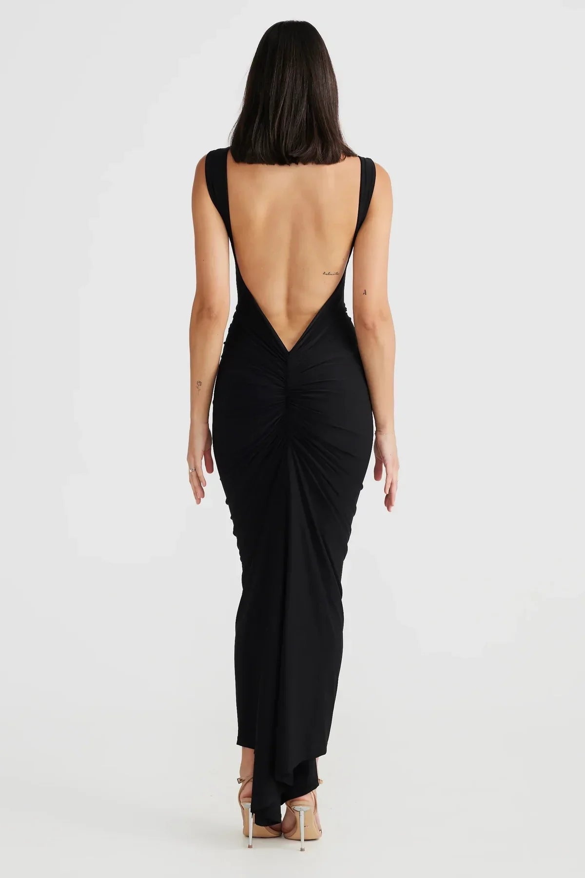 Jazzy | Backless Lange Geplooide Schedejurk