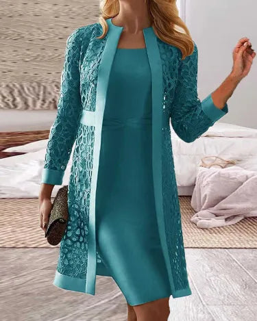 NOALLA - Luxe Kanten Vestjurk Set
