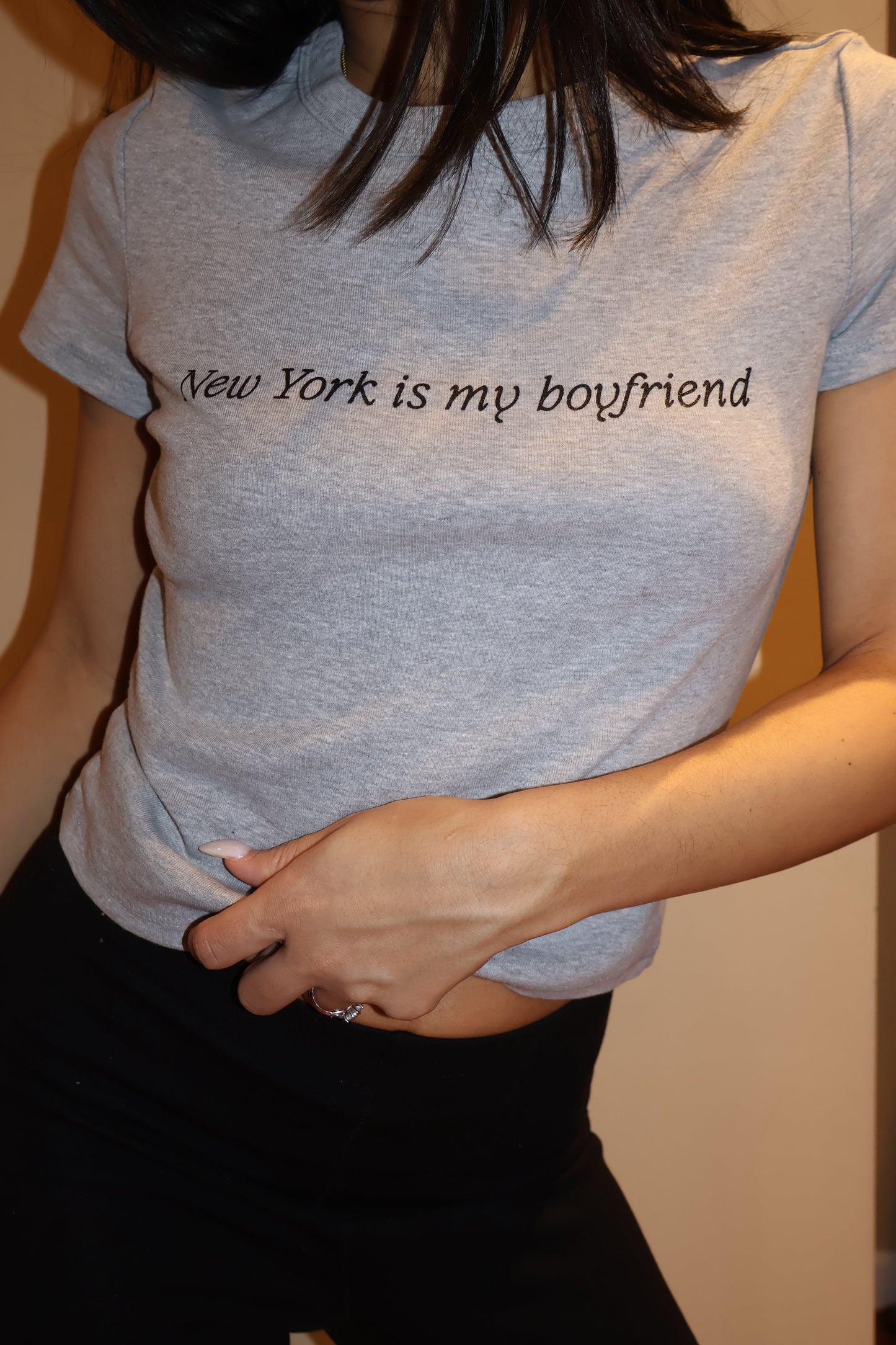 Bronx | New York is my Boyfriend Baby Tee van Katoenmix