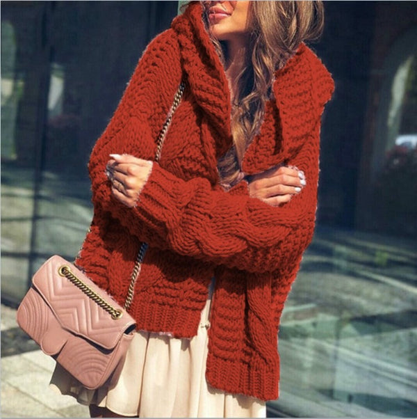 Lina | Dames Cardigan – Wolmix – Grof Kabelbreiwerk Oversized