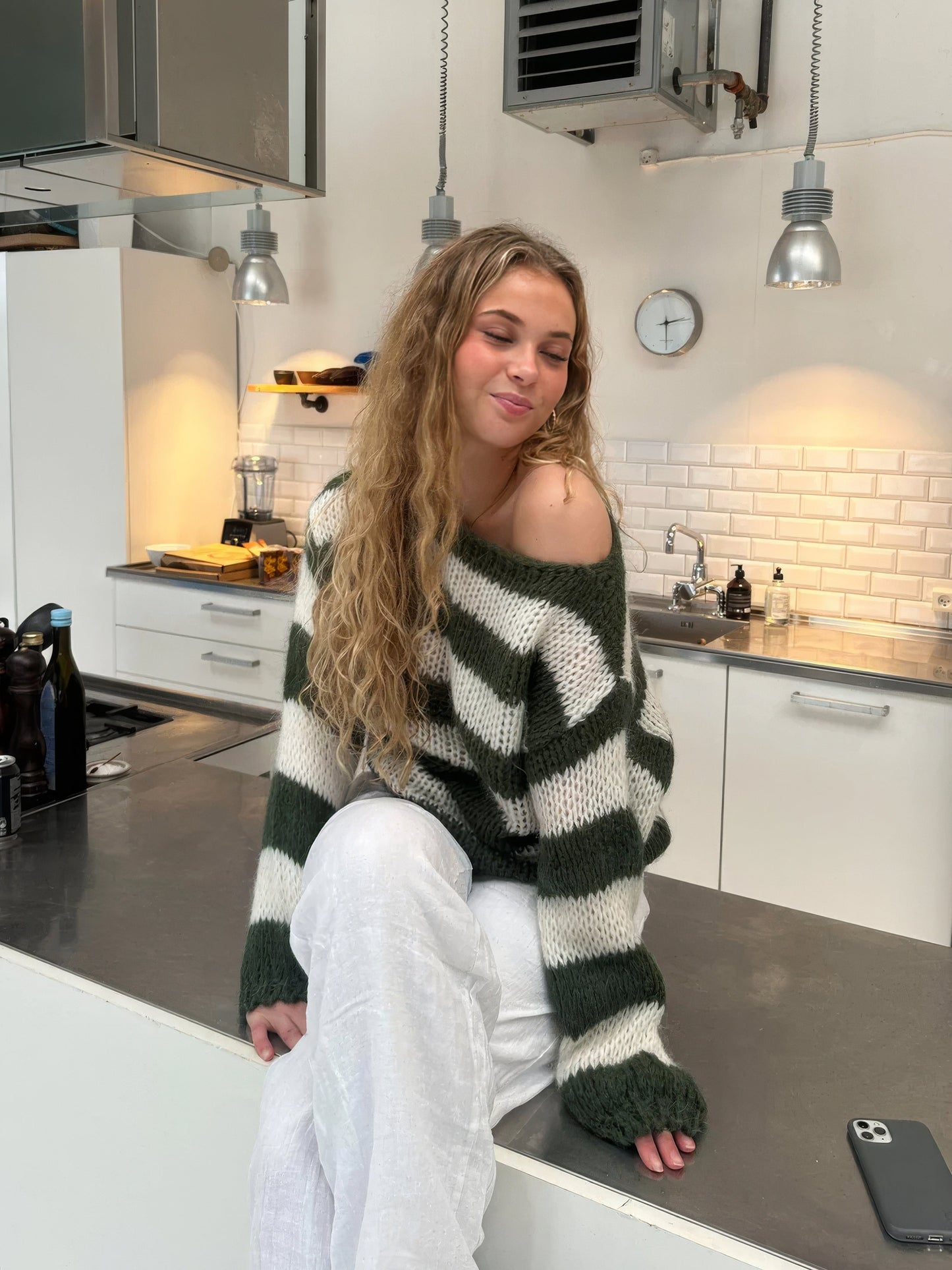 Hanna – Zacht Gebreide Herfst Trui Met Bretonse Strepen