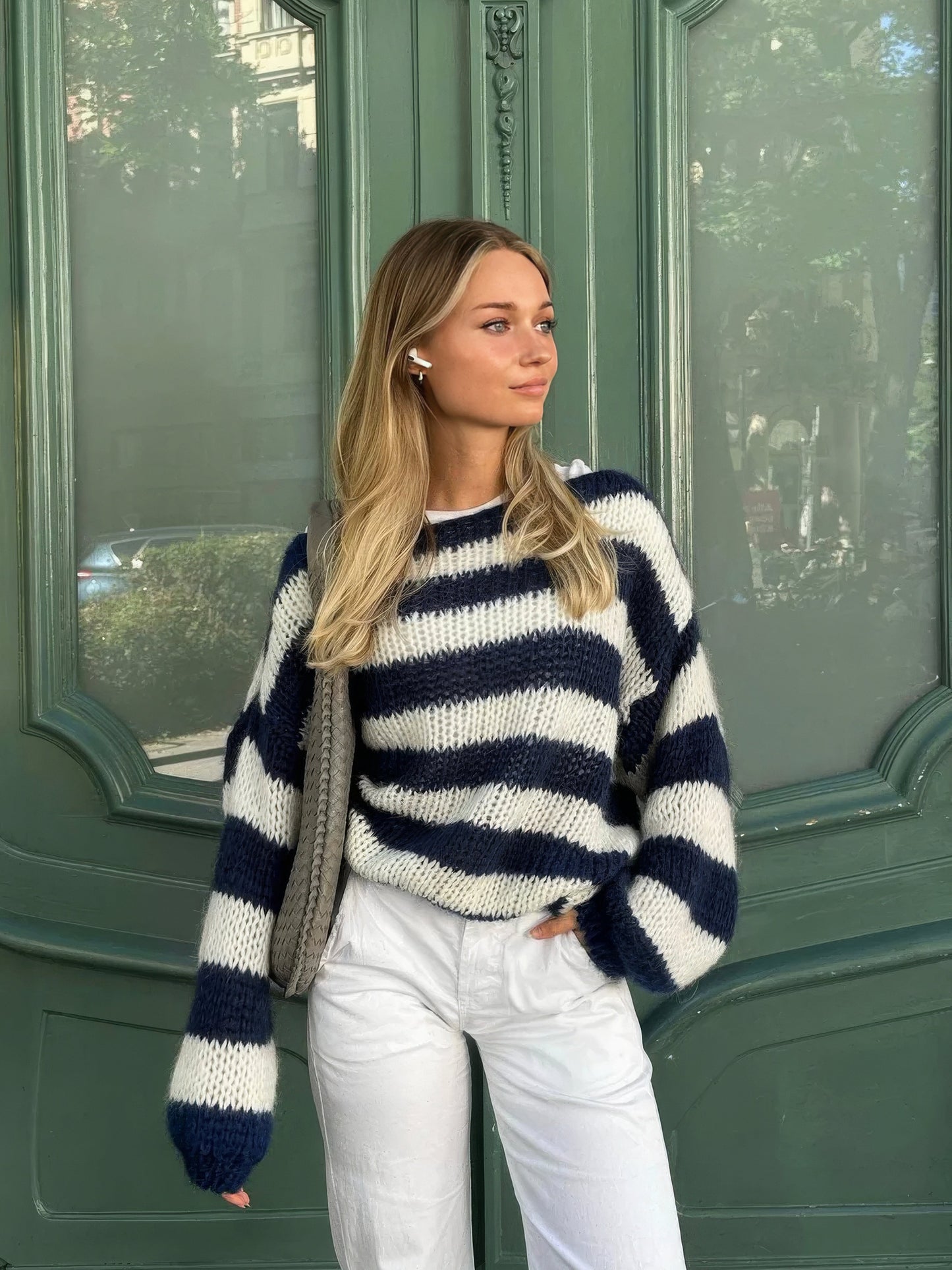 Hanna – Zacht Gebreide Herfst Trui Met Bretonse Strepen