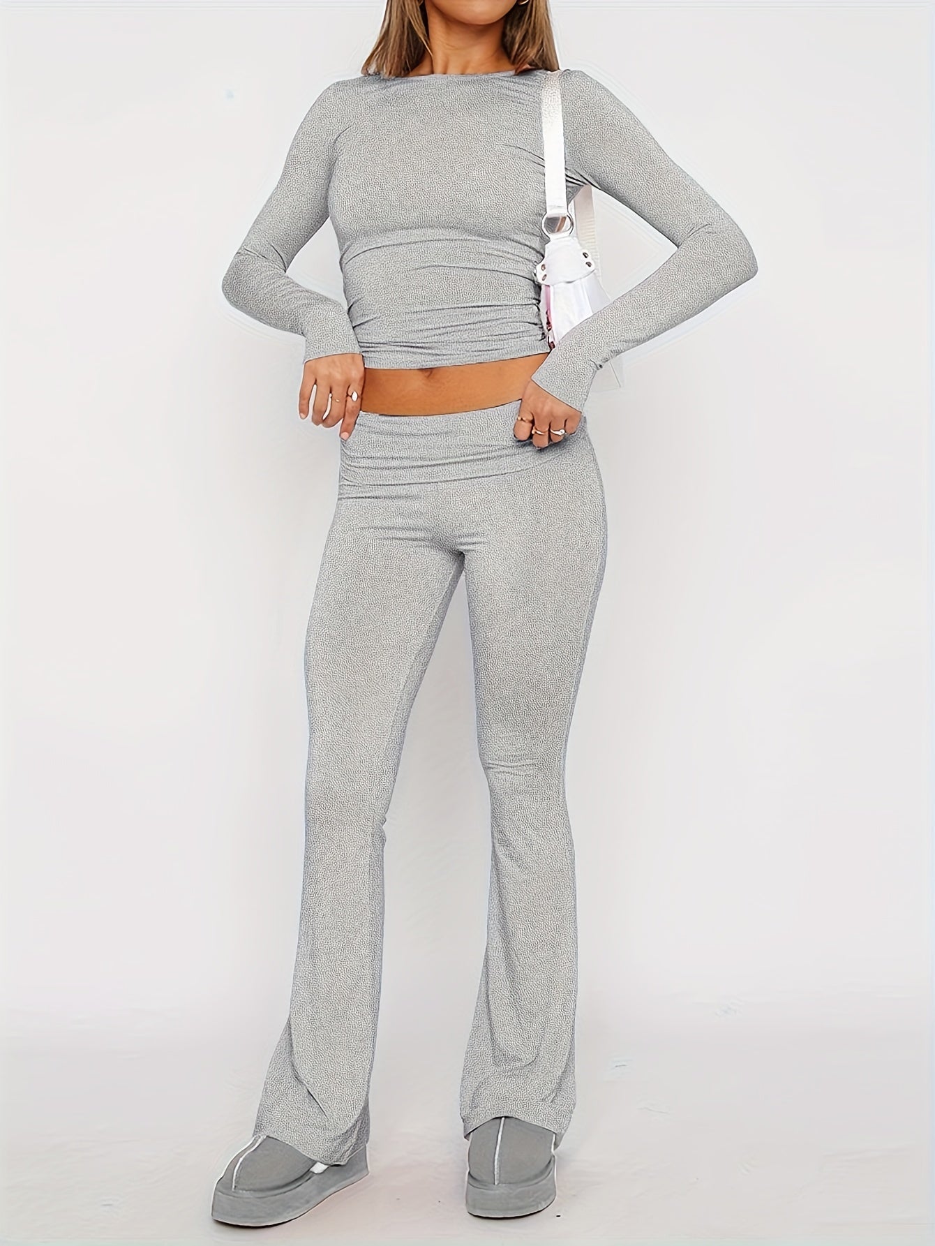 Frauke | Stretch Lounge Set met Flared Pijp