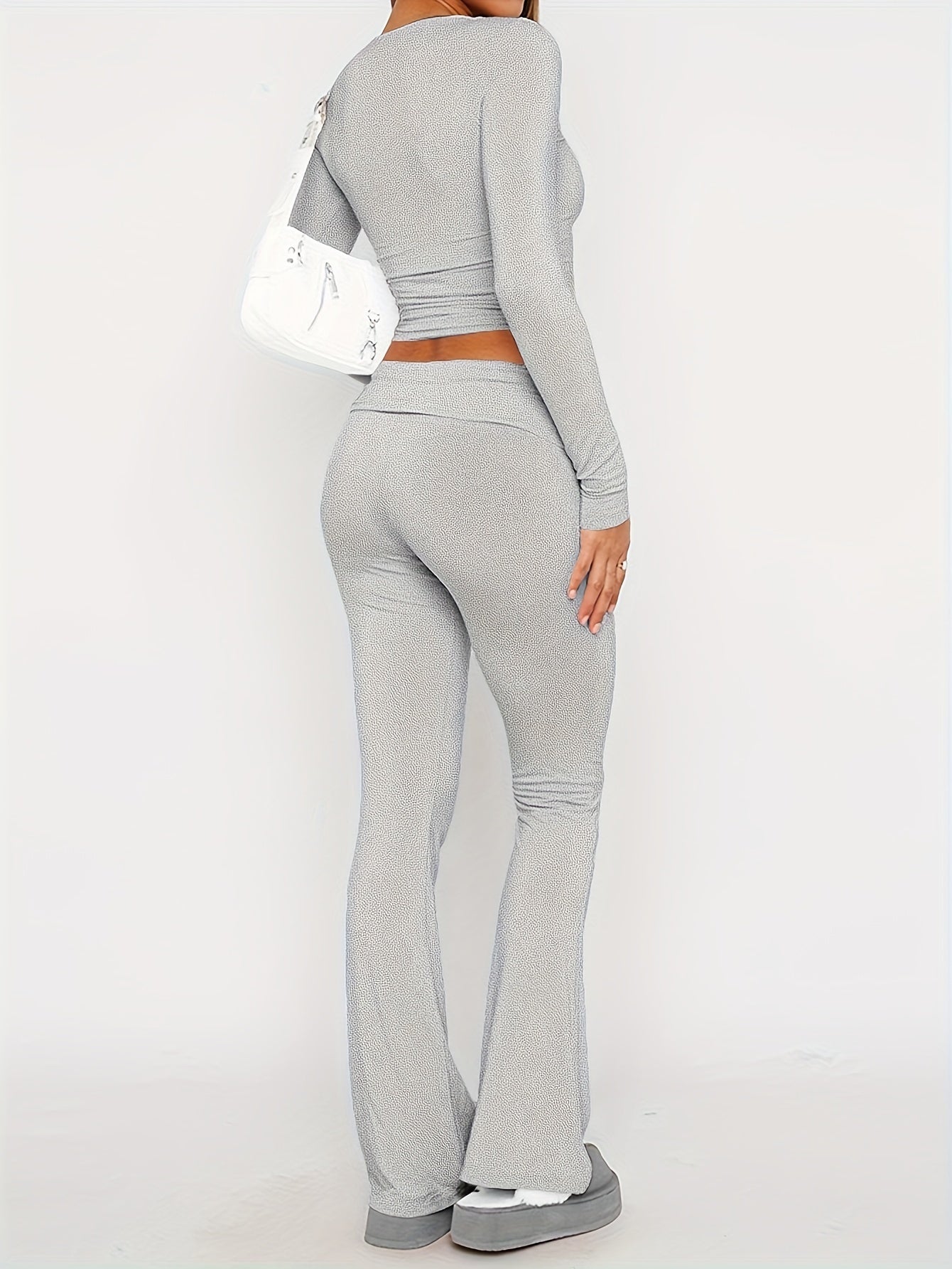 Frauke | Stretch Lounge Set met Flared Pijp