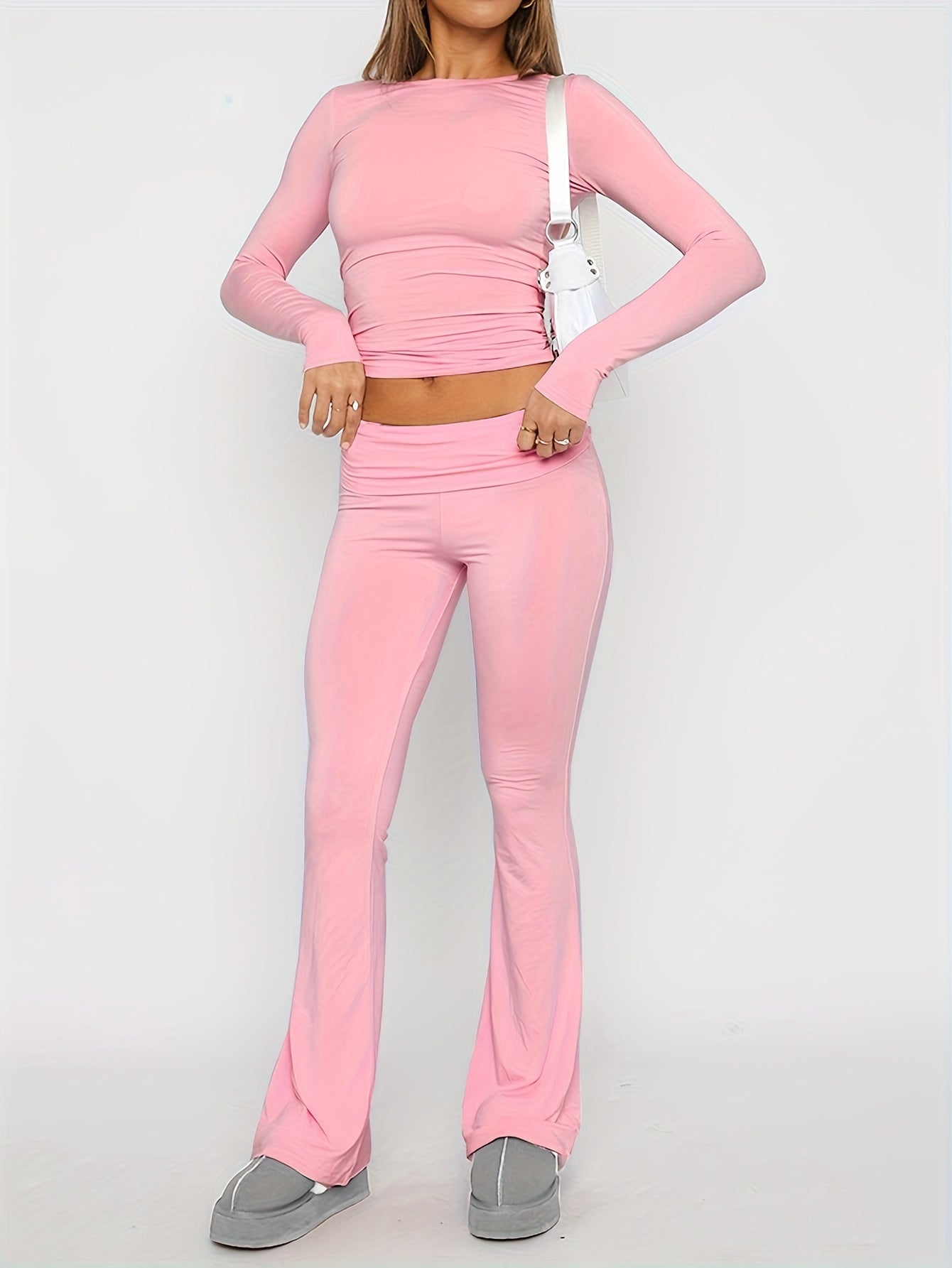 Frauke | Stretch Lounge Set met Flared Pijp