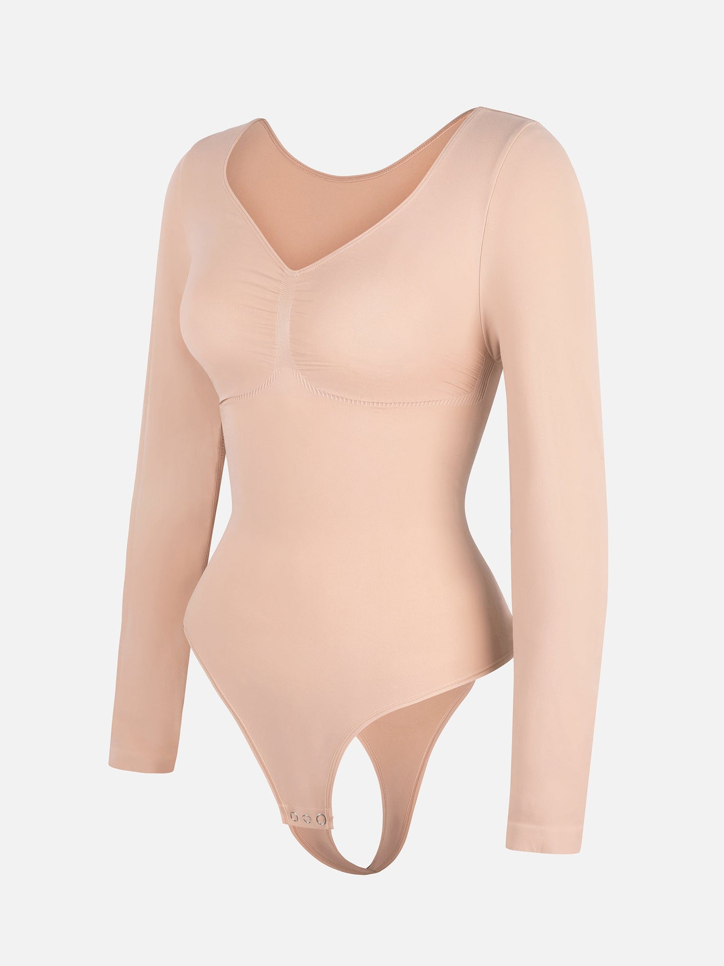Tammy | Naadloze Bodysuit Lange Mouw Beige