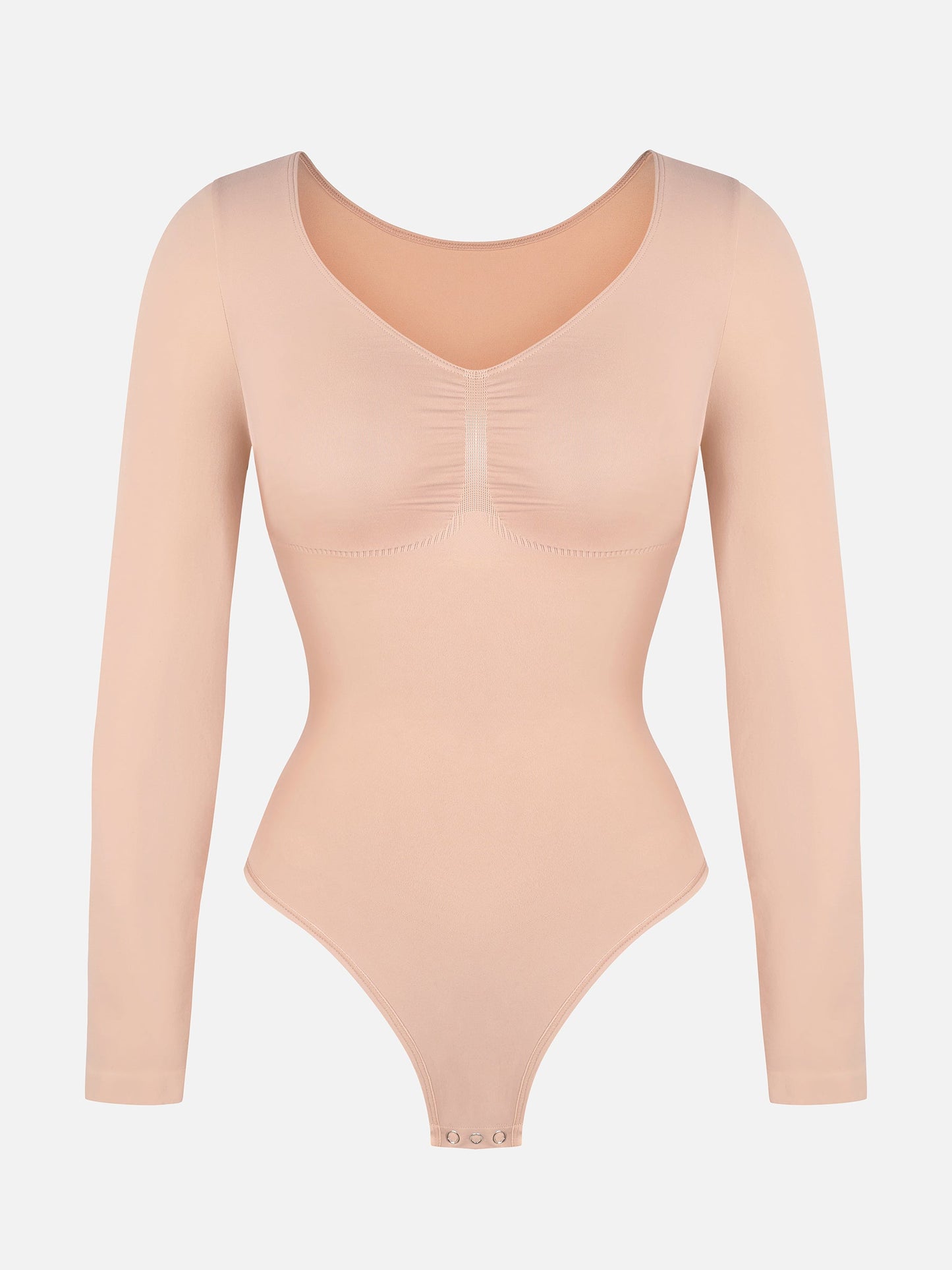 Tammy | Naadloze Bodysuit Lange Mouw Beige