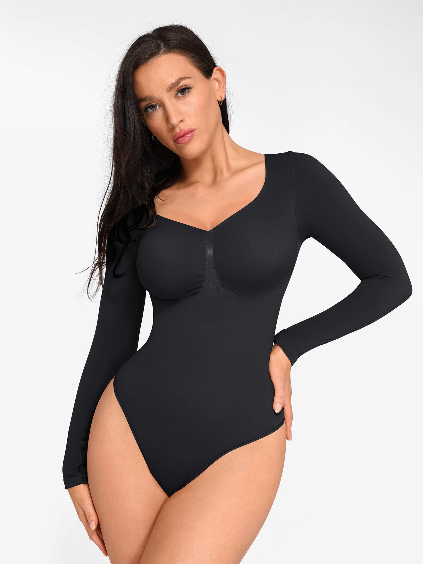 Tammy | Naadloze Bodysuit Lange Mouw Beige