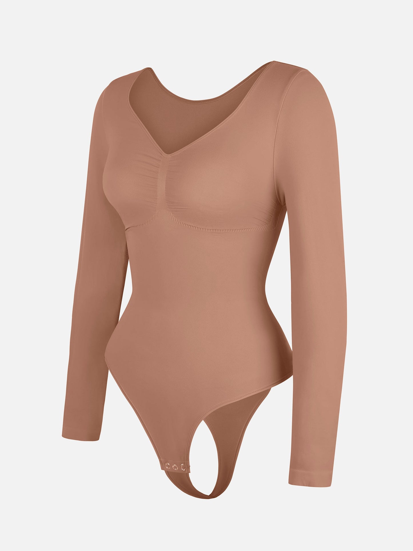 Tammy | Naadloze Bodysuit Lange Mouw Beige